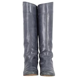 Chloé-Chloe Heloise Knee Length Boots in Black Leather-Black