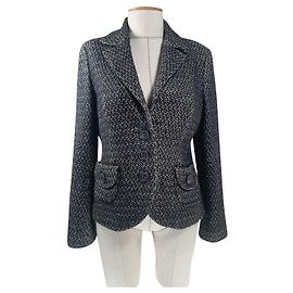 Blazer Escada em mistura de algodão e lã Multicor