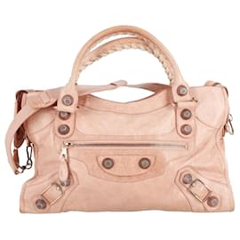 Balenciaga-Balenciaga City Giant 21 Hardware in Pink Agneau Lambskin Leather-Pink