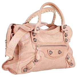 Balenciaga-Balenciaga City Giant 21 Hardware in Pink Agneau Lambskin Leather-Pink