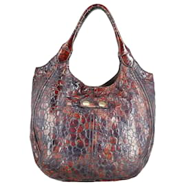 Alexander Mcqueen-Alexander McQueen Pebbled Tote in Red and Black Patent Leather-Multiple colors