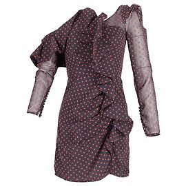 Self portrait Mini Robe Plumetis Self-Portrait en Polyester Imprimé Rouge Autre