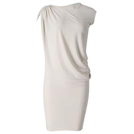 Lanvin-Lanvin Robe drapée asymétrique en polyester blanc-Blanc