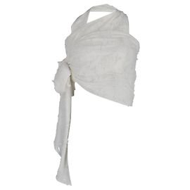 Cult Gaia One-Shoulder Wrap Top in White Polyester White