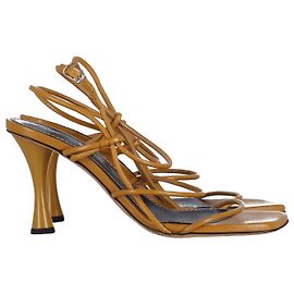 Sandália de tiras Proenza Schouler em couro marrom Marrom