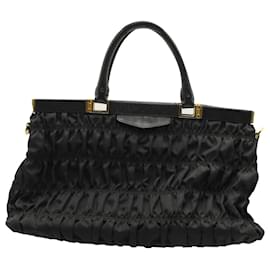 Prada-Prada Gaufre Convertible Frame Bag in Black Tessuto Nylon-Black