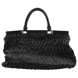 Prada-Prada Gaufre Convertible Frame Bag in Black Tessuto Nylon-Black