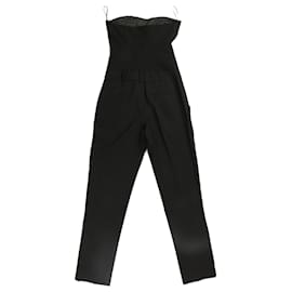 Theory-Theory Bustier Jumpsuit in Black Wool-Black