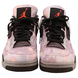 Autre Marque-Nike Air Jordan 4 Retro Zen Master High Top Sneakers in Amethyst Canvas Size EU 45-Other,Python print