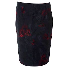 Marc Jacobs Rock mit dunklem Blumenmotiv Schwarz