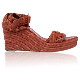 Sandales compensées Hermès Espadrilles Marron