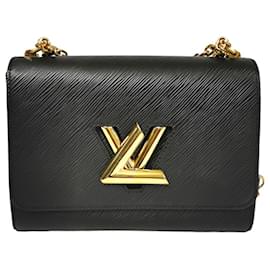 Louis Vuitton-Louis Vuitton Twist MM Black Epi Gold-Black