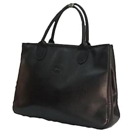 Longchamp-#longchamp #tote #handbag  #black-Black