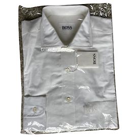 camisa clássica Hugo Boss Branco