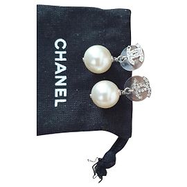 Chanel Boucles d'oreilles Argenté