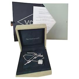 Collier Pendentif Van Cleef & Arpels Alhambra Or Blanc Argenté