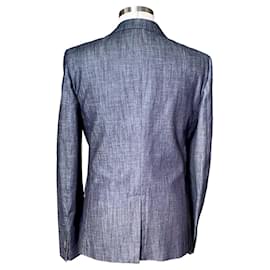 Valentino-Denim cotton sartorial jacket-Blue