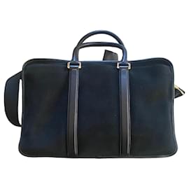 Loewe-BLACK LEATHER TRAVEL BAG-Black