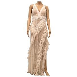 Wunderschönes BCBG Max Azria langes Kleid Beige