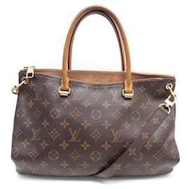 Louis Vuitton-LOUIS VUITTON PALLAS MM M HANDBAG40907 Bandouliere Monogram Canvas-Brown