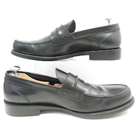 Louis Vuitton-LOUIS VUITTON LOAFERS 8 42 BLACK LEATHER LOAFERS SHOES-Black