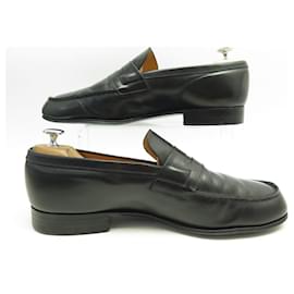 JM Weston-JM WESTON LOAFERS 182 black leather 9E 43 wide 44 LOAFERS SHOES-Black