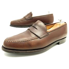 Autre Marque-SAPATOS MOCASSIM CROCKETT & JONES BOSTON 10E 43.5 sapatos de couro marrom-Marrom