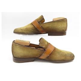 Berluti-SHOES LE LOUP DE BERLUTI LOAFERS WITH BUCKLE SUEDE 7 41 LOAFERS SHOES-Khaki