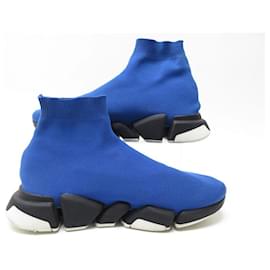 Balenciaga-BALENCIAGA SPEED SHOES 617239 Sneakers 43 BLUE CANVAS SHOES-Blue