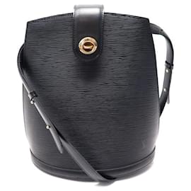 Louis Vuitton-LOUIS VUITTON CLUNY M HANDBAG52252 BLACK EPI LEATHER BLACK BAG PURSE-Black