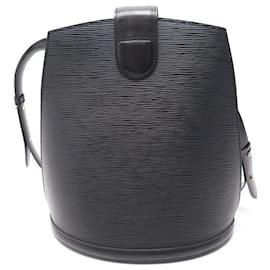 Louis Vuitton-LOUIS VUITTON CLUNY M HANDBAG52252 BLACK EPI LEATHER BLACK BAG PURSE-Black