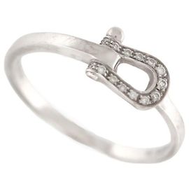 Fred-Force-Ring 10 SM-BAND 4b0442 in Weißgold 18k t54 RING MIT DIAMANTPFLASTER Silber