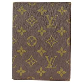 Louis Vuitton-VINTAGE LOT OF LOUIS VUITTON WALLET AND NOTEPAD IN CANVAS MONOGRAM WALLET-Brown