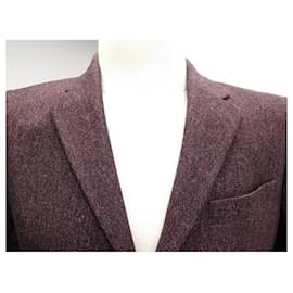 Givenchy-NEW GIVENCHY MEN JACKET 48 M IN BURGUNDY WOOL NEW BURGUNDY WOOL JACKET-Dark red