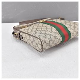 Gucci-GG Supreme Ophidia Medium Messenger Bag-Brown