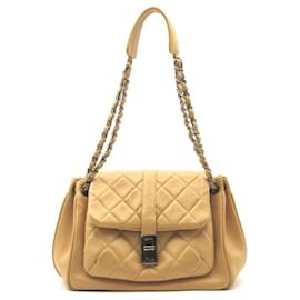 Chanel-Matelasse Accordion Flap Bag-Beige