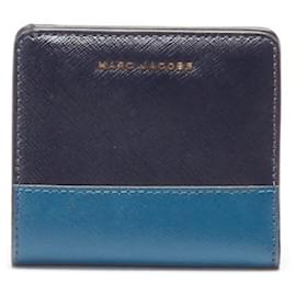Marc Jacobs-Petit portefeuille en cuir-Bleu
