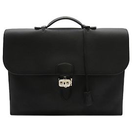 Hermès Clémence Sac A Depeches 38 Mallette Noir