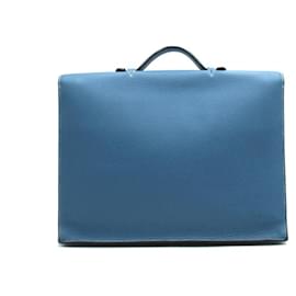 Hermès-Clemence Sac A Depeches 38 Briefcase-Blue
