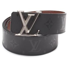Louis Vuitton Cinturón Monogram Eclipse Initiales Negro