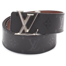Louis Vuitton Cintura Monogram Eclipse Initiales Nero