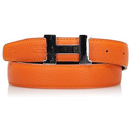 Hermès Cinturón de cuero Hermes Orange Constance Otro