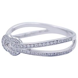 Anel FRED, "Sorte Infinita", OURO BRANCO, diamantes. Outro