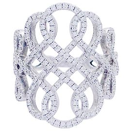 Bague Messika, "Promess", or blanc, diamants. Autre