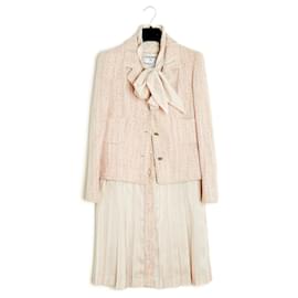 Chanel-05C PINK TWEED JACKET FR38 DRESS FR40-Rose