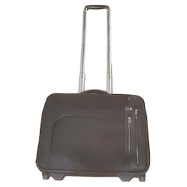Tumi Leather Briefcase Black Black