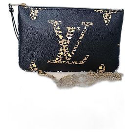 Louis Vuitton Pochette Doublé Zip Géant Noir