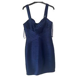 Robe Bcbg Max Azria Bleu Marine en Polyester Bleu Marine