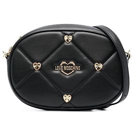 Love Moschino quilted design shoulder bag Black
