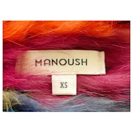 Manoush-Giacca in pelliccia di coniglio arcobaleno Manoush-Multicolore